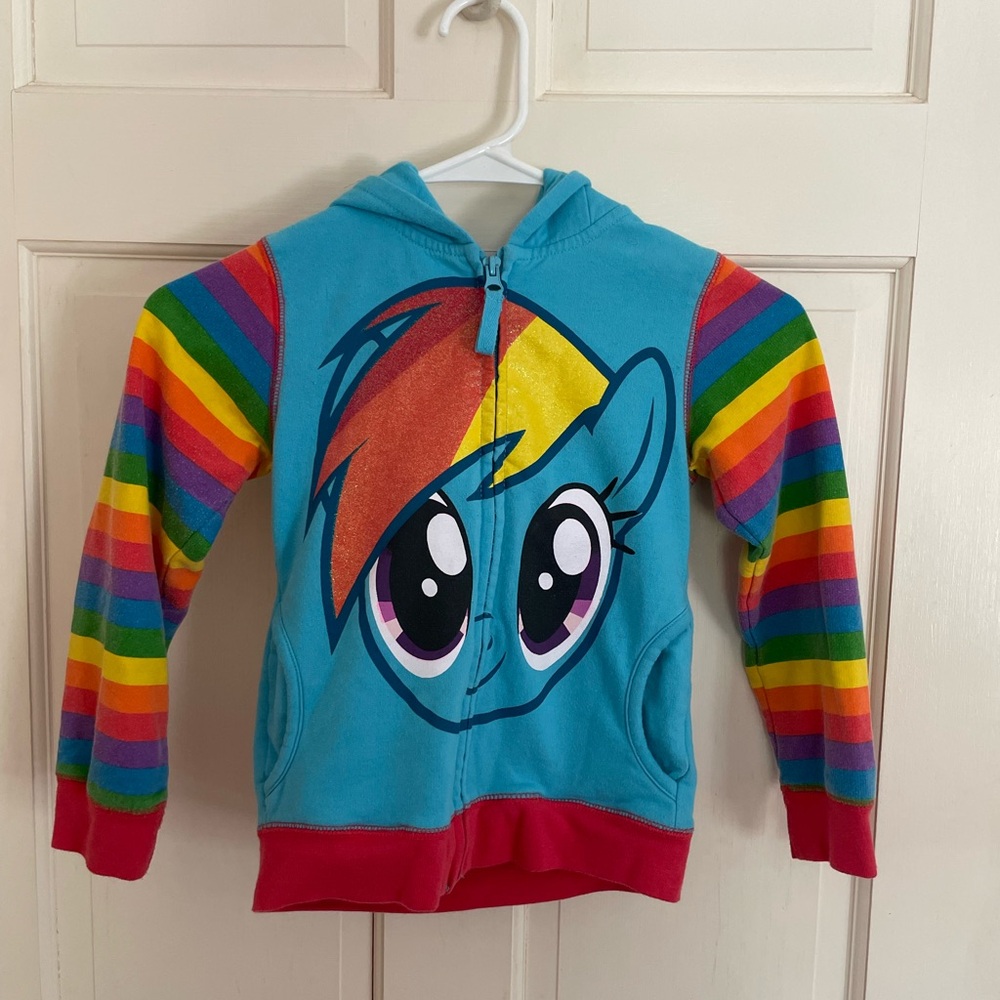 My Little Pony Blue Hoodie with Rainbow Dash